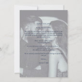 Save The Date Photo Navy Elegant Pink Garland Wreath Wedding (Dos)