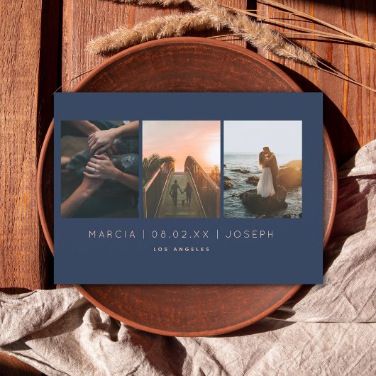 Save The Date Photo Navy et Blush 3