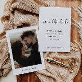 Save The Date Photo noir et blanc élégant