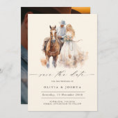 Save The Date Photo occidentale rustique moderne Sauvez la date (Devant / Derrière)