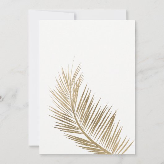 Save The Date Photo or palmier élégant enregistrer la date (Dos)