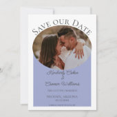 Save The Date Photo ovale simple Enregistrer la date | Périwinkl (Devant)