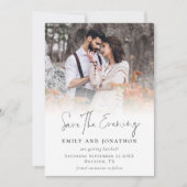 Save The Date Photo Overlay QR Script Mariage Enregistrer le soi (Devant)