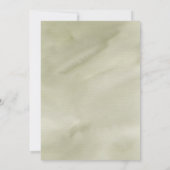 Save The Date Photo Palm Feuille Floral Vert aquarelle (Dos)