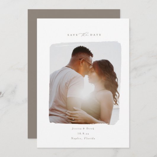 Save The Date Photo peinte Enregistrer la date (Devant / Derrière)