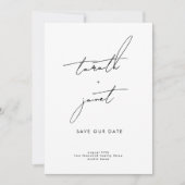 Save The Date Photo Personnalisé ÉLÉGANT NOMS (Devant)