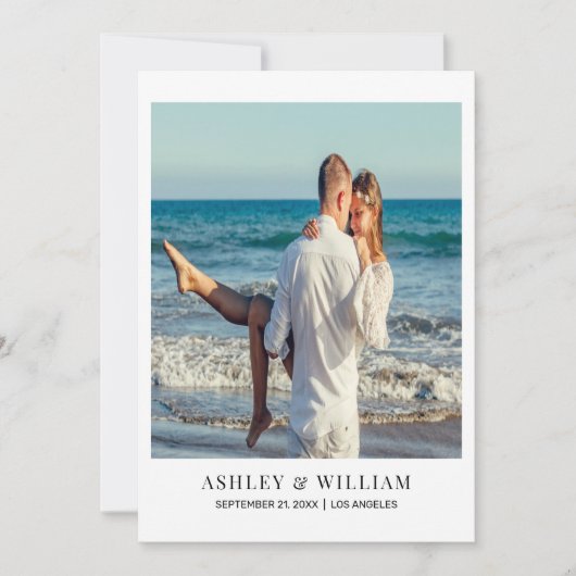 Save The Date Photo Personnalisée Enregistrer La Date (Devant)