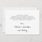 Save The Date Photo personnalisée Juste Marié Chien Mariage Fair (Dos)