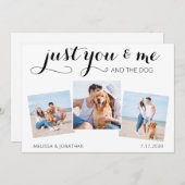 Save The Date Photo personnalisée Juste Marié Chien Mariage Fair (Devant / Derrière)