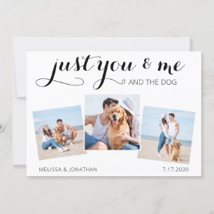 Save The Date Photo personnalisée Juste Marié Chien Mariage Fair