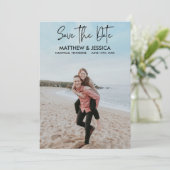 Save The Date Photo personnalisée Mariage de plage Enregistrer l (Debout devant)