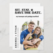 Save The Date Photo Personnalisée Mes Humains Se Marient (Devant / Derrière)