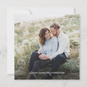 Save The Date Photo personnalisée Site Web bois grain eucalyptus (Dos)