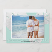 Save The Date Photo Plage Verre de mer Sable blanc Dollars (Dos)