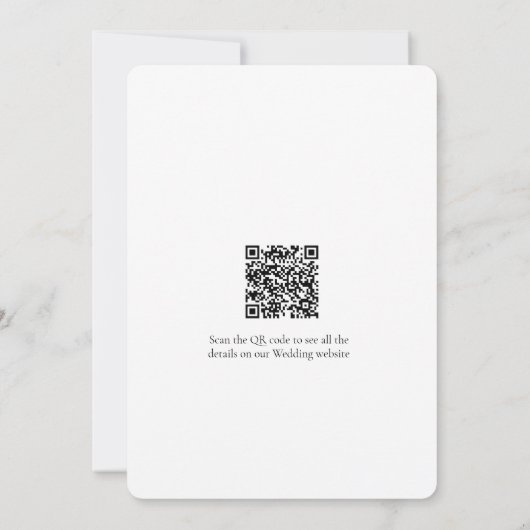 Save The Date Photo QR code Mariage Enregistrer la date (Dos)