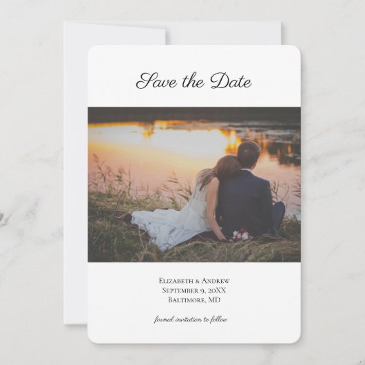 Save The Date Photo QR code Mariage Enregistrer la date (Devant)