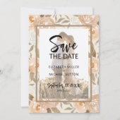 Save The Date Photo QR Code Mariage Floral Enregistrer La Date (Devant)