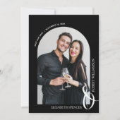 Save The Date Photo QR Code Mariage noir (Devant)