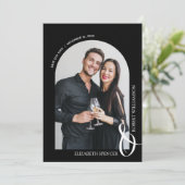 Save The Date Photo QR Code Mariage noir (Debout devant)