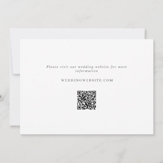 Save The Date Photo QR simple Mariage de chardon d'aquarelle ble (Dos)