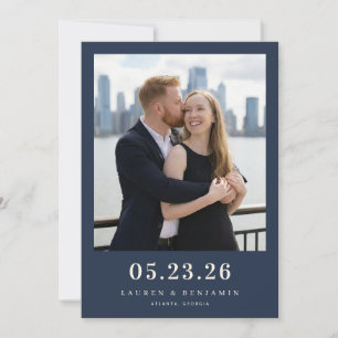 Save The Date Photo romantique de la marine chaleureuse