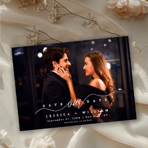 Save The Date Photo Romantique Élégant Moderne