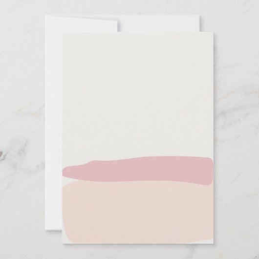Save The Date Photo Rose Abstrait moderne Blush (Dos)