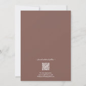 Save The Date Photo Rose de code QR Taupe Mariage (Dos)