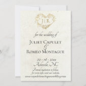 Save The Date Photo, Roses & Monogramme - Crème (Dos)