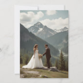 Save The Date Photo Russe Aquarelle Mariage de bois (Dos)