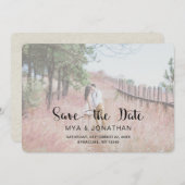 Save The Date Photo rustique Enregistrer la date avec une superp (Devant / Derrière)