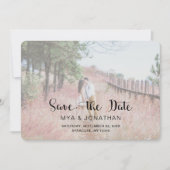 Save The Date Photo rustique Enregistrer la date avec une superp (Devant)