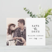 Save The Date Photo Rustique Script Enregistrer La Date (Debout devant)