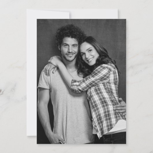 Save The Date Photo Save The Date, Mariage Indien, Noir, Or (Dos)