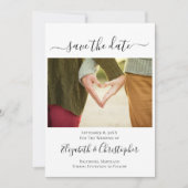 Save The Date Photo Script Calligraphy tendance (Devant)