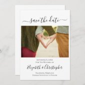 Save The Date Photo Script Calligraphy tendance (Devant / Derrière)