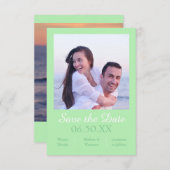 Save The Date Photo Seafoam Vertical - 3x5 Enregistrer la date (Devant / Derrière)