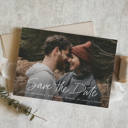 Save The Date Photo simple avec écriture moderne 