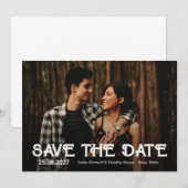 Save The Date Photo simple avec superposition blanche pour maria (Devant / Derrière)