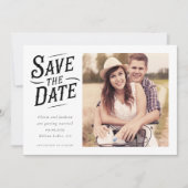 Save The Date Photo simple de typographie occidentale (Devant)