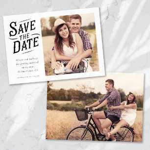 Save The Date Photo simple de typographie occidentale