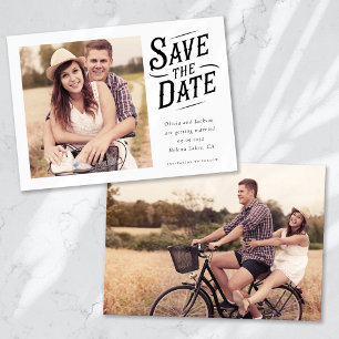 Save The Date Photo simple de typographie occidentale