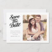 Save The Date Photo simple de typographie rétro (Devant)