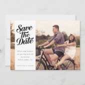 Save The Date Photo simple de typographie rétro (Devant)