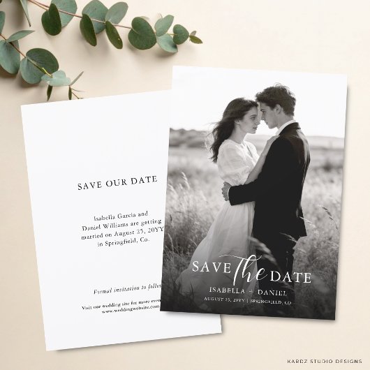 Save The Date Photo simple élégant moderne