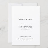 Save The Date Photo simple élégant moderne (Dos)