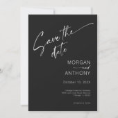 Save The Date Photo simple en noir et blanc Enregistrer la date (Devant)