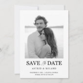 Save The Date Photo simple en noir et blanc Enregistrer la date (Devant)