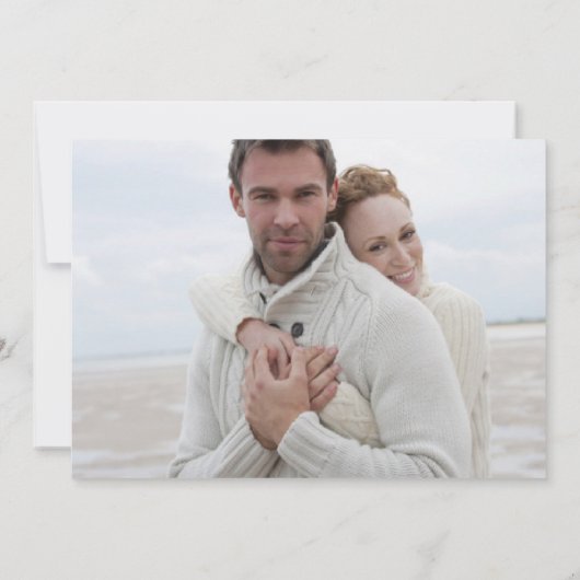 Save The Date Photo simple en terre cuite (Dos)