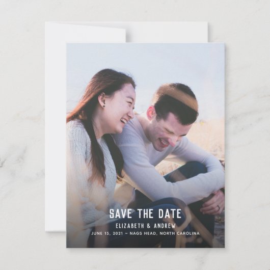 Save The Date Photo simple Enregistrer la date (Devant)